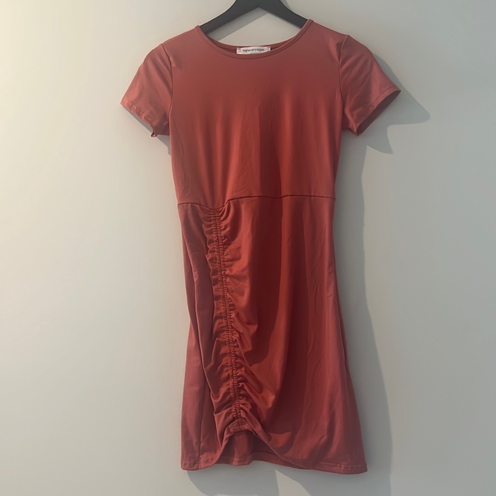 Rouched t-shirt dress